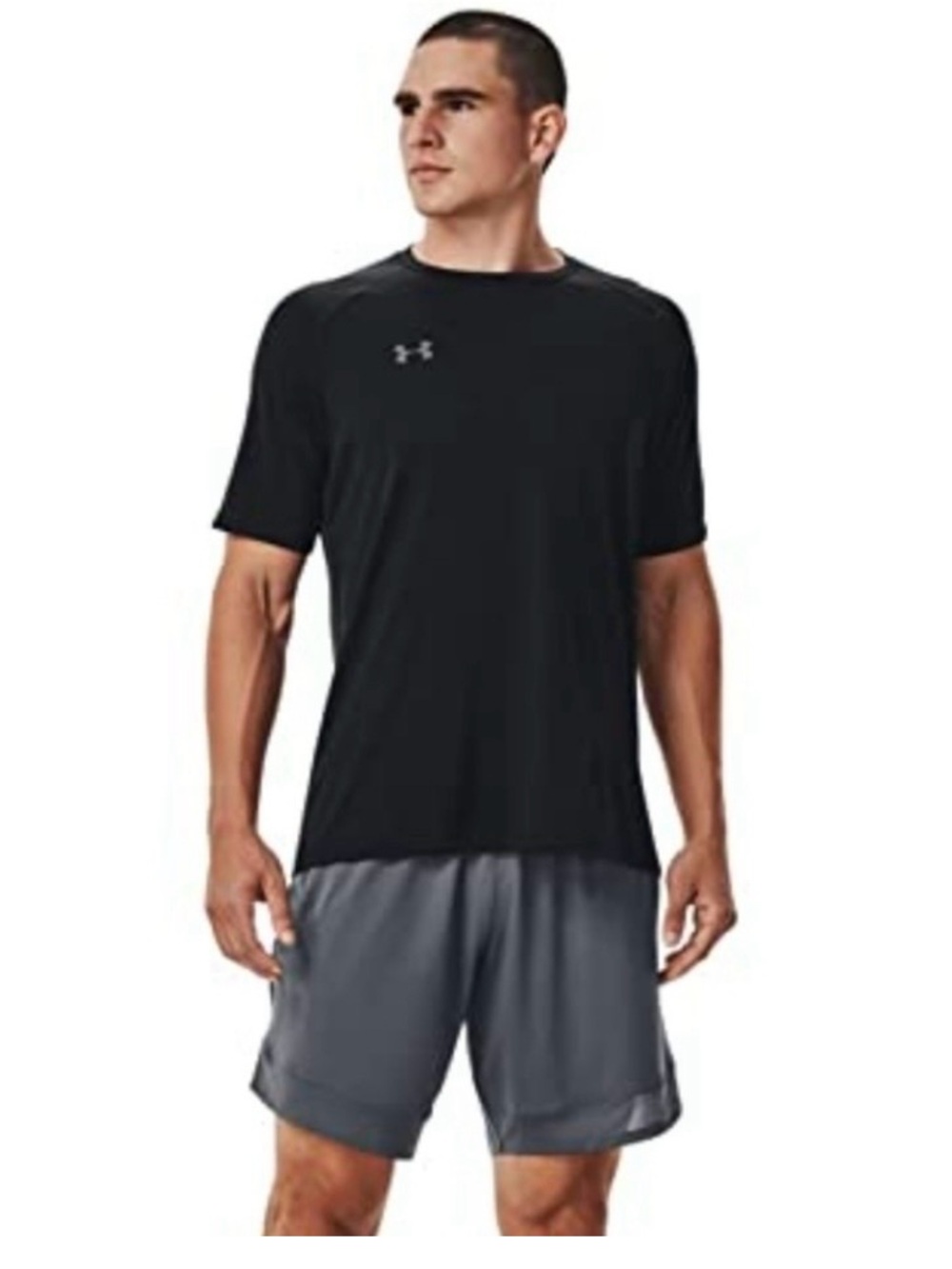 Under Armour HeatGear Loose Black Short Sleeve Moisture Wicking Performance Tee